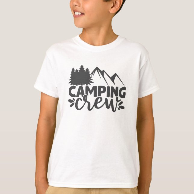 T-shirt Citation de l'équipe de camping Cool Adventure Mou (Devant)