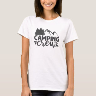 T-shirt Citation de l'équipe de camping Cool Adventure Mou
