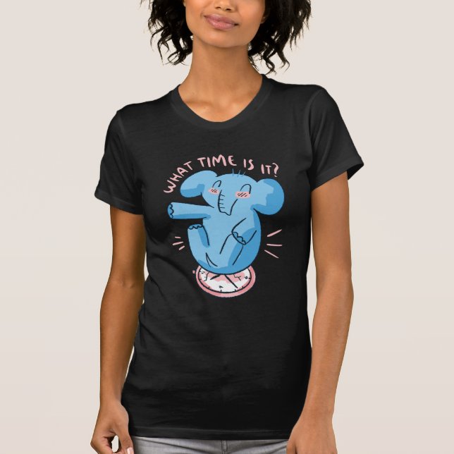 T-shirt Citation de l'horloge éléphante (Devant)