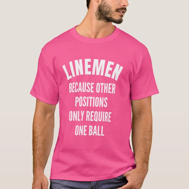 T-shirt Citation de linemen n'exige qu'une seule balle pou (Devant)