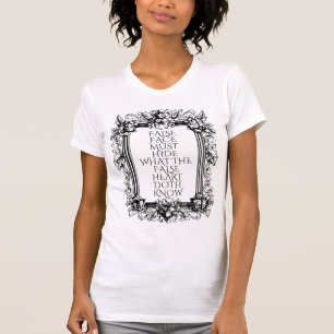 T-shirt Citation de Macbeth Art - "La fausse face doit se 