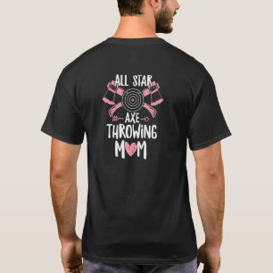 T-shirt Citation de maman de lancer de hache étoile pour v