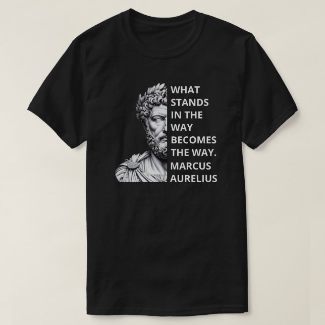 T-shirt Citation de Marcus Aurelius Stoics (Design devant)