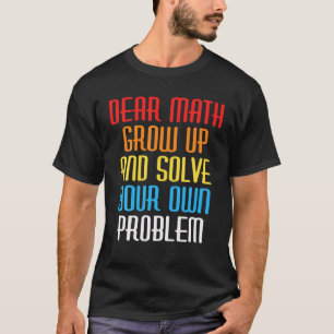 T-shirt Citation De Maths Drôle Pour Filles Garçons Ados H