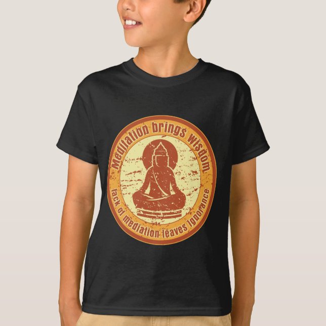 T-shirt Citation de méditation de Bouddha (Devant)