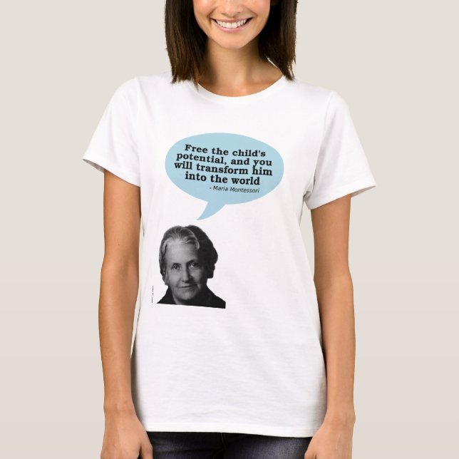 T-shirt citation de montessori de Maria (Devant)