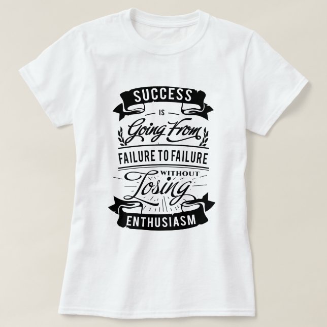 T-shirt Citation de motivation au sujet de copie de noir (Design devant)