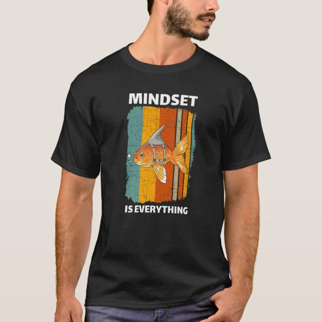 T-shirt Citation de motivation de mentalité Poisson rouge  (Devant)