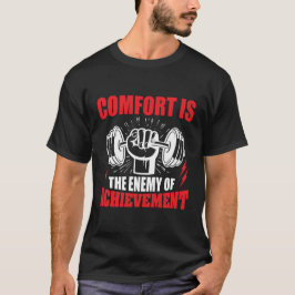 T-shirt Citation de motivation fitness haltère levée gym