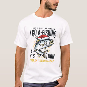 T-shirt Citation de Noël sur un ruisseau de pêche
