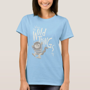 T-shirt Citation de Où sont les bêtes sauvages - Bleu