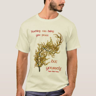 T-shirt Citation de paix intérieure inspirante Fleurs
