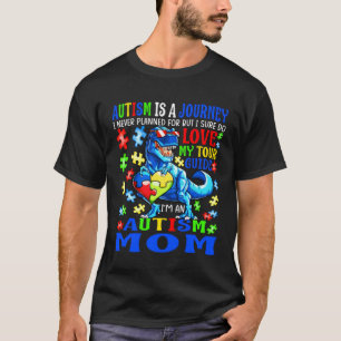 T-shirt Citation de parcours de maman autiste Dinosaure de
