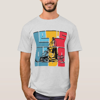 T-shirt Citation de passionné de motoneige Allons-y