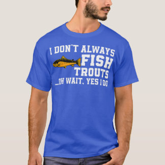 T-shirt Citation de pêche de truite Brown truite poisson m