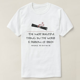 T-shirt Citation de philosophe : Diogène sur la liberté de