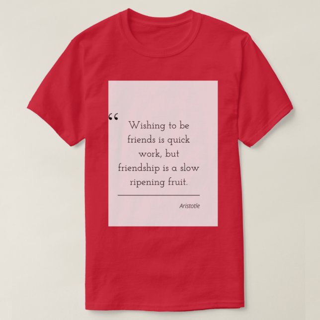 T-shirt Citation de philosophie Aristote (Design devant)