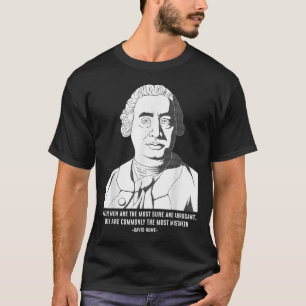 T-shirt Citation de philosophie sceptique David Hume