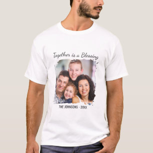 T-shirt Citation de photo de famille personnalisée Ensembl