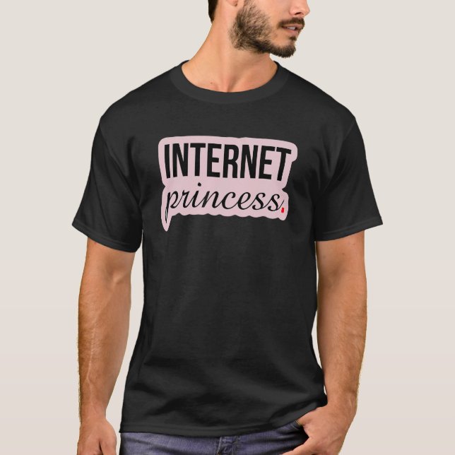 T-shirt Citation de princesses Internet (Devant)