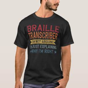 T-shirt Citation de profession amusante Transcripteur en b