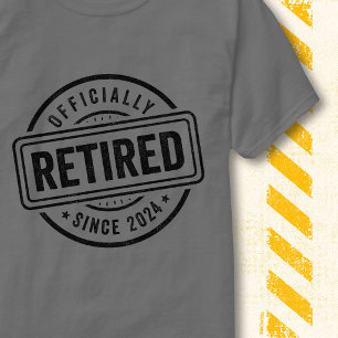 T-shirt Citation de retraite vintage 2024 Officiellement à