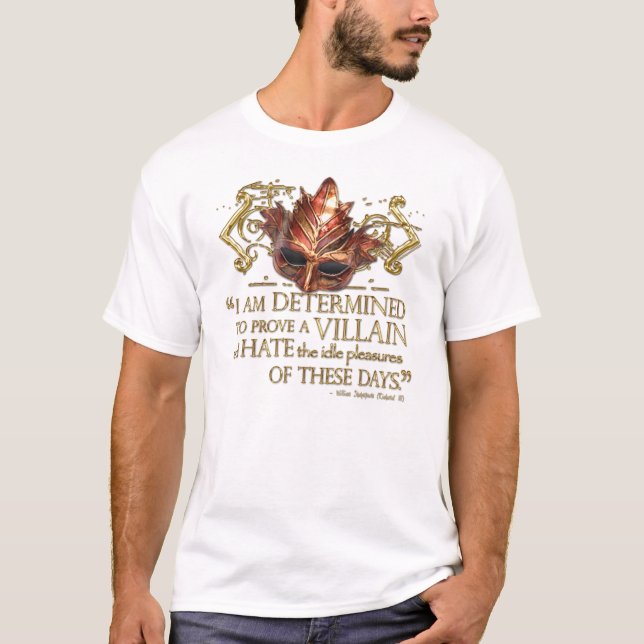 T-shirt Citation de Richard III (version d'or) (Devant)