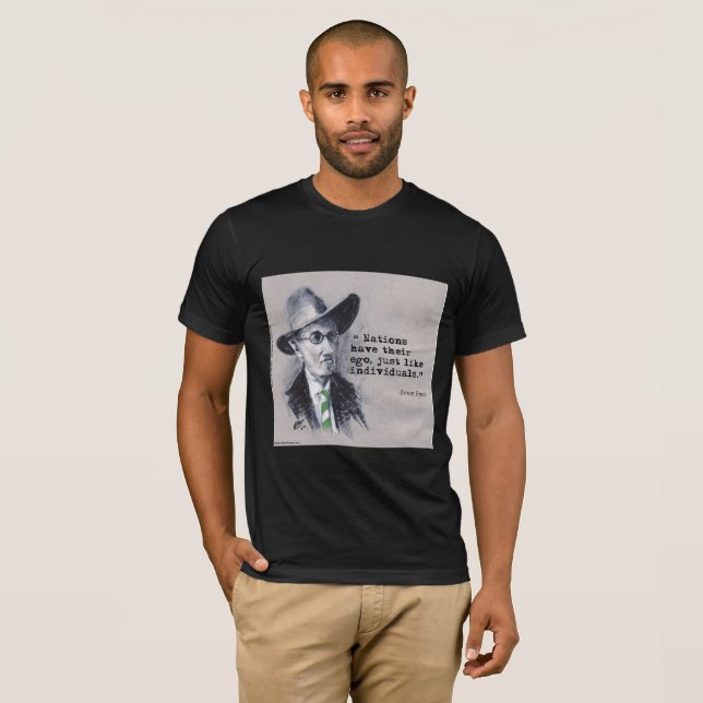 T-shirt Citation de Rick London & Tom Kerr James Joyce & E (Devant entier)