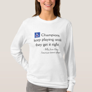 T-shirt - Citation de roi/star du tennis de Billie Jean