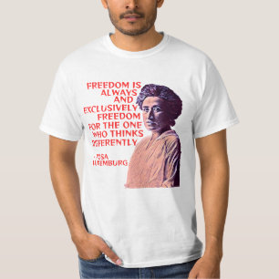 T-shirt citation de rosa luxemburg