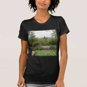 T-shirt Citation de sagesse de Robert Frost "Route moins f