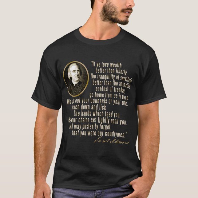 T-shirt Citation de Samuel Adams (Devant)