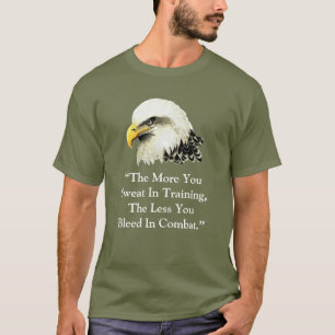 T-shirt Citation de sceau d'aigle chauve aquarelle