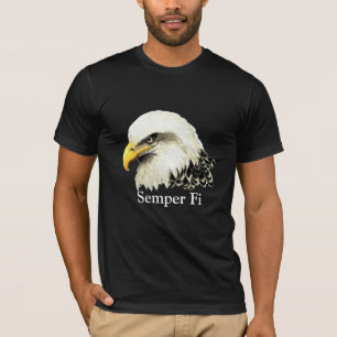 T-shirt Citation de Semper Fi Bald Eagle Marines