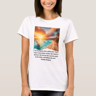 T-shirt "Citation de sérénité de plage T-shirt"