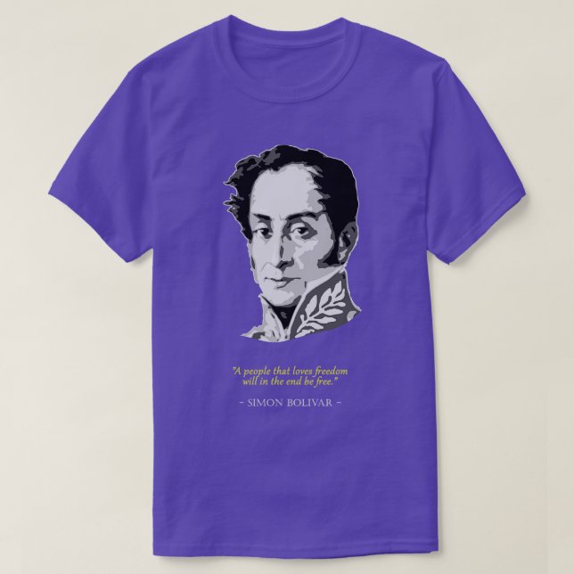 T-shirt Citation de Simon Bolivar (Design devant)