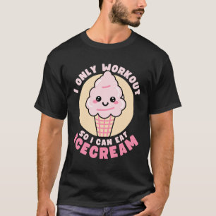 T-shirt Citation de sport drôle Kawaii glace