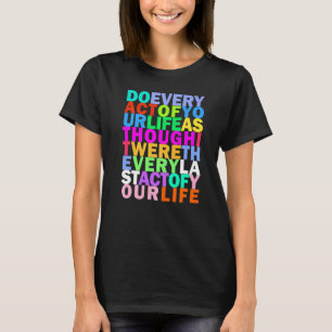 T-shirt Citation de stoïcisme arc-en-ciel