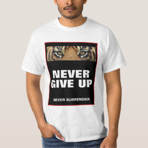 T-shirt Citation de succès ne jamais abandonner jamais aba