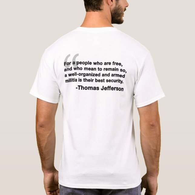 T-shirt Citation de Thomas Jefferson (Dos)
