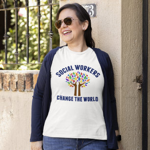 T-shirt Citation de travail social Cute travailleur social