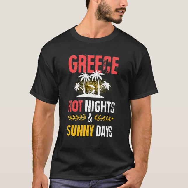 T-shirt Citation de vacances de la fête des nuits grecques (Devant)