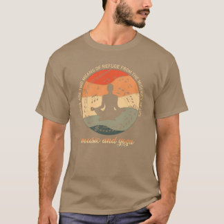 T-shirt Citation de vie de yoga et de musique profonde vin