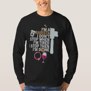 T-shirt Citation de vin de café Barista Cool Coffee Wine 1