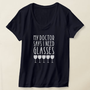 T-shirt Citation de vin drôle avec dos modifiable