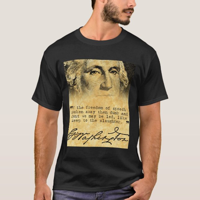 T-shirt Citation de Washington - liberté de parole (Devant)