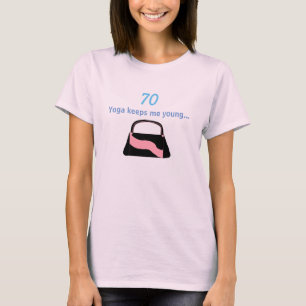 T-shirt Citation de yoga pour 70e anniversaire