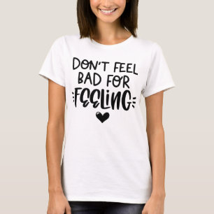 T-shirt Citation d'empathie en noir gras Ne vous sentez pa