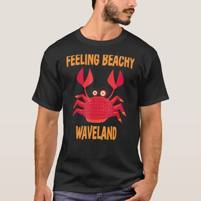 T-shirt Citation d'été de vacances Waveland (Devant)