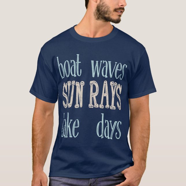 T-shirt Citation d'été pour les jours du lac Sun Rays (Devant)